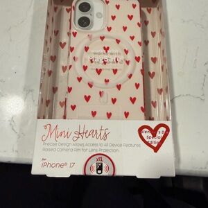 Mini Hearts iPhone 17 Case - Red Hearts Design